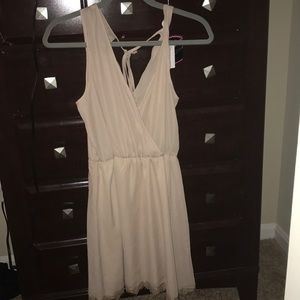 Beige cocktail dress